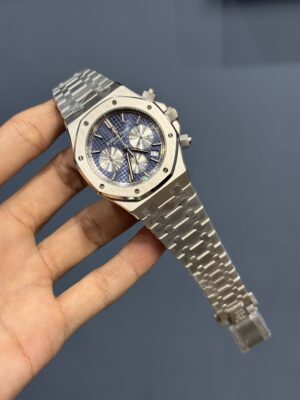 AP | Silver Chain | White Chrono | Blue Dial
