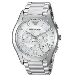 Emporio Armani Men’s Quartz Analog Stainless Steel Silver Dial 45mm Watch AR11081